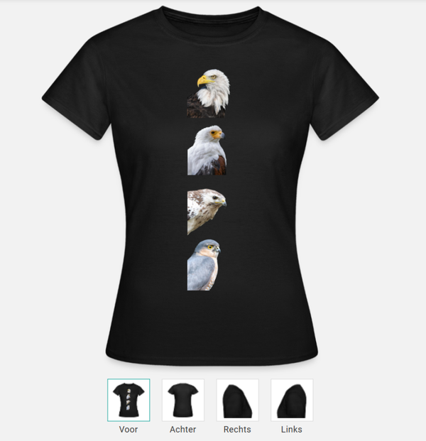 Vrouwen T-shirt met roofvogel collectie