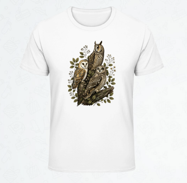 Uniseks T-Shirt - 3 uilen