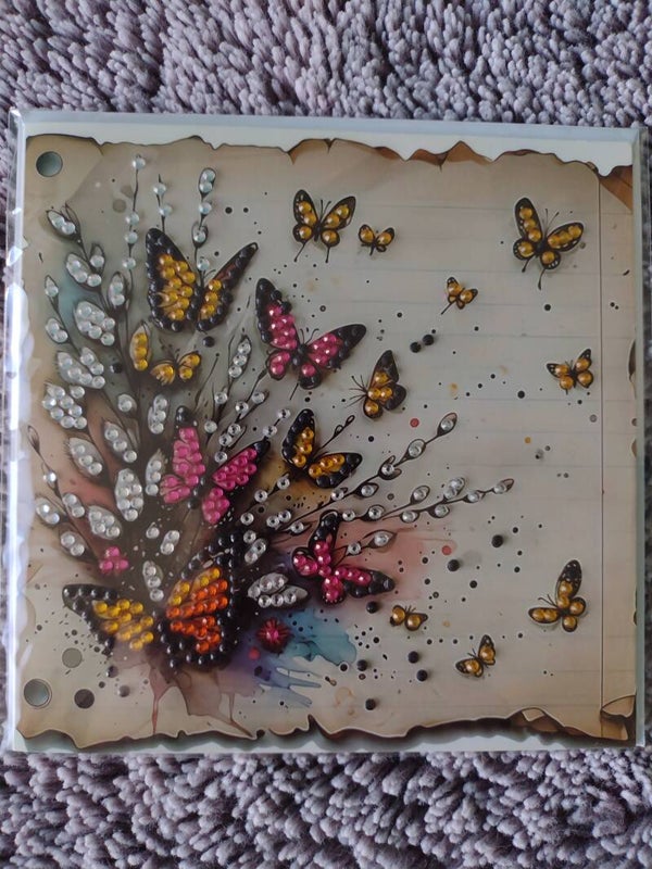 Dubbele Wenskaart + envelop (handgemaakt)