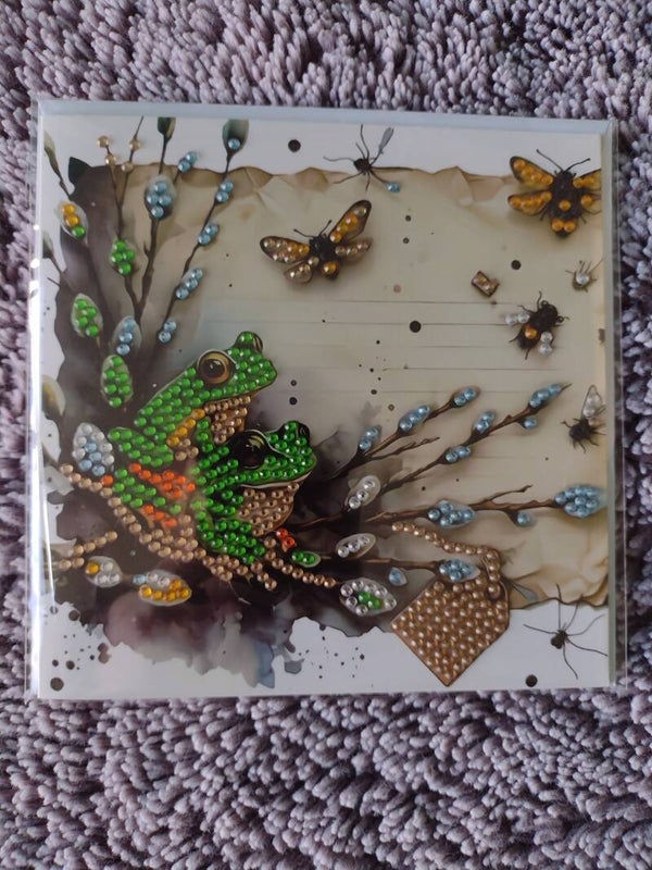 Dubbele Wenskaart + envelop (handgemaakt)