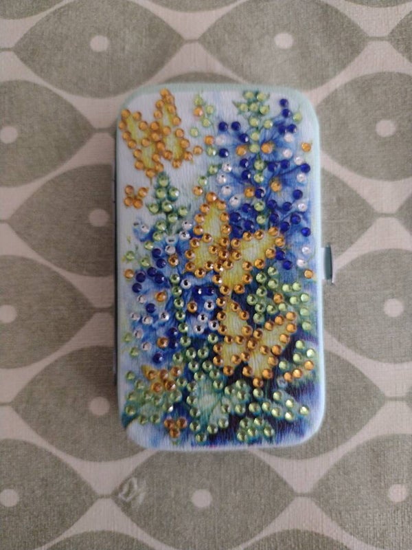 Diamond Painting Nagelscharen setje "3vlinders" met gratis spiegeltje!