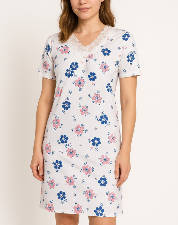 Fine Woman Dames nachthemd 6559 bloemetjes print