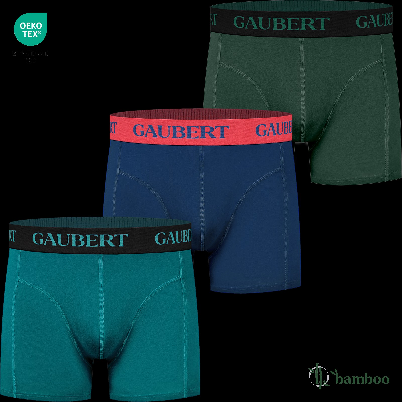 Gaubert Heren Bamboe Boxershort GBset-011 3stuks mt L