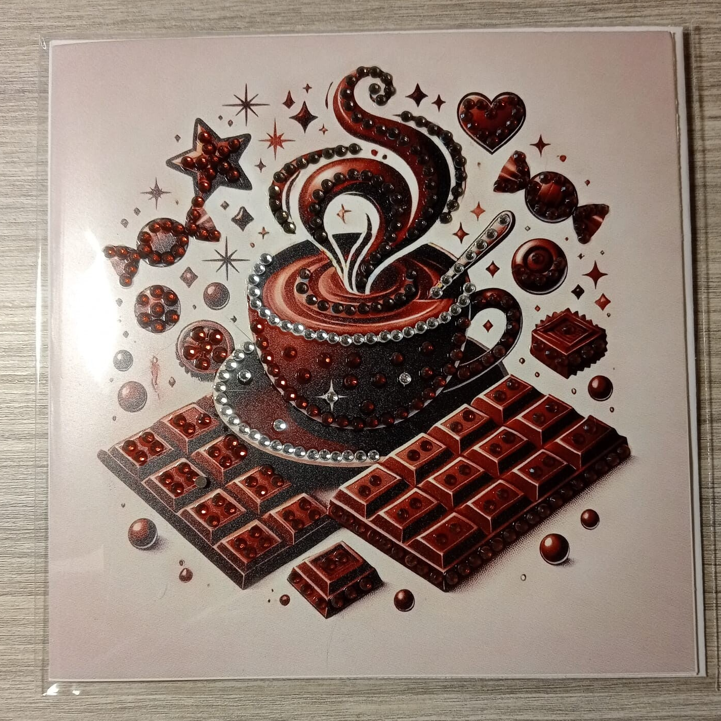 Dubbele Wenskaart + envelop (handgemaakt)