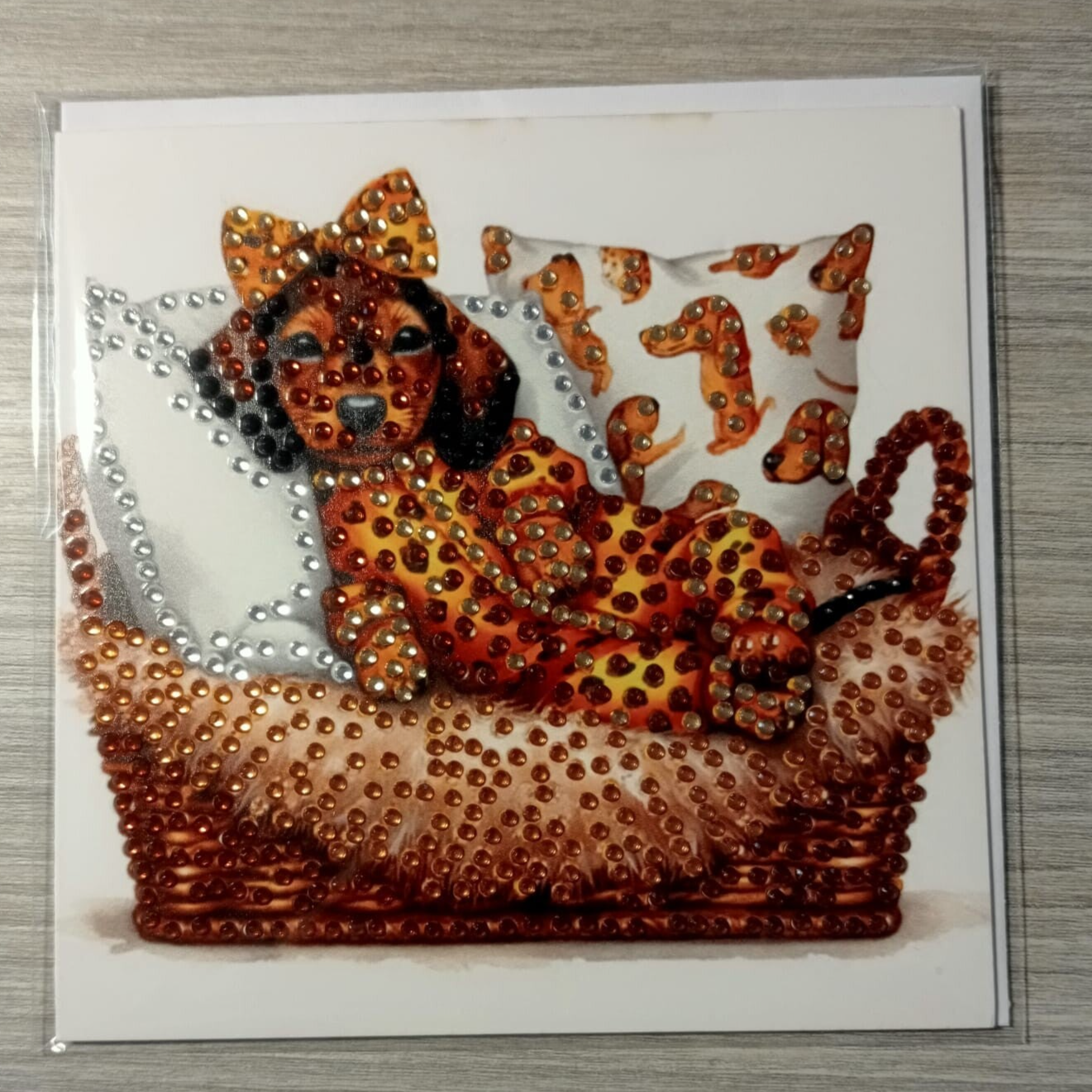 Dubbele Wenskaart + envelop (handgemaakt)