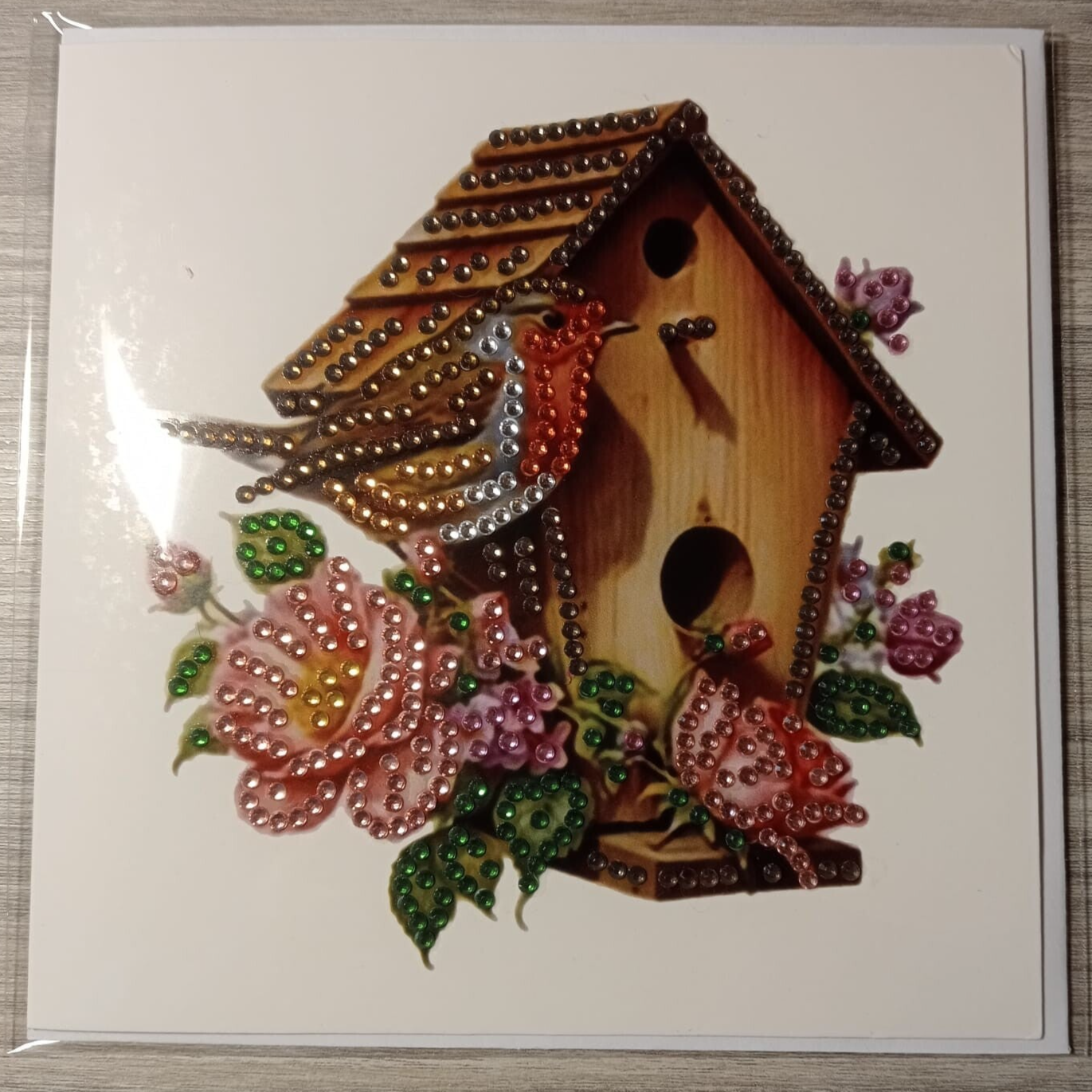 Dubbele Wenskaart + envelop (handgemaakt)