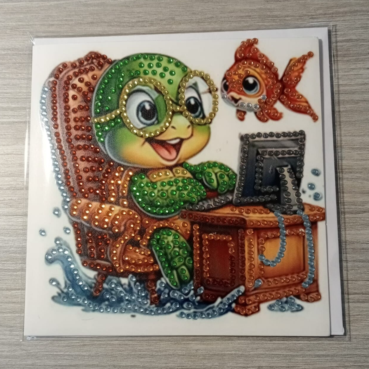 Dubbele Wenskaart + envelop (handgemaakt)