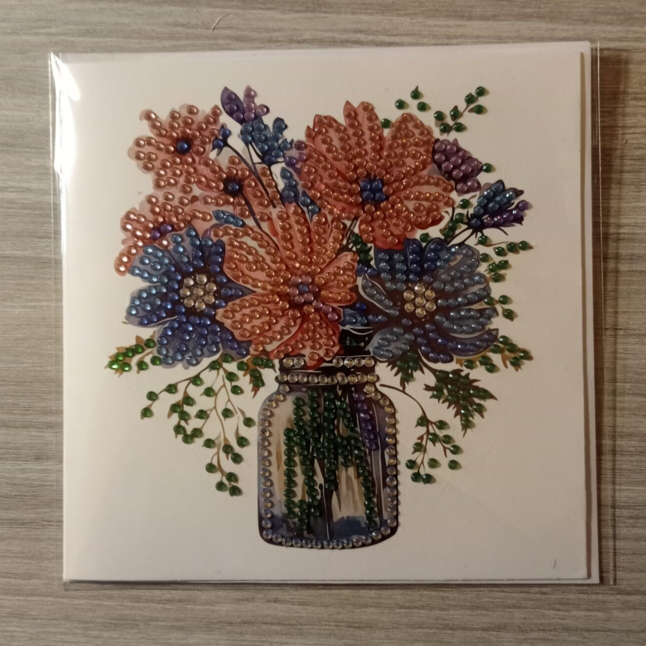 Dubbele Wenskaart + envelop (handgemaakt)