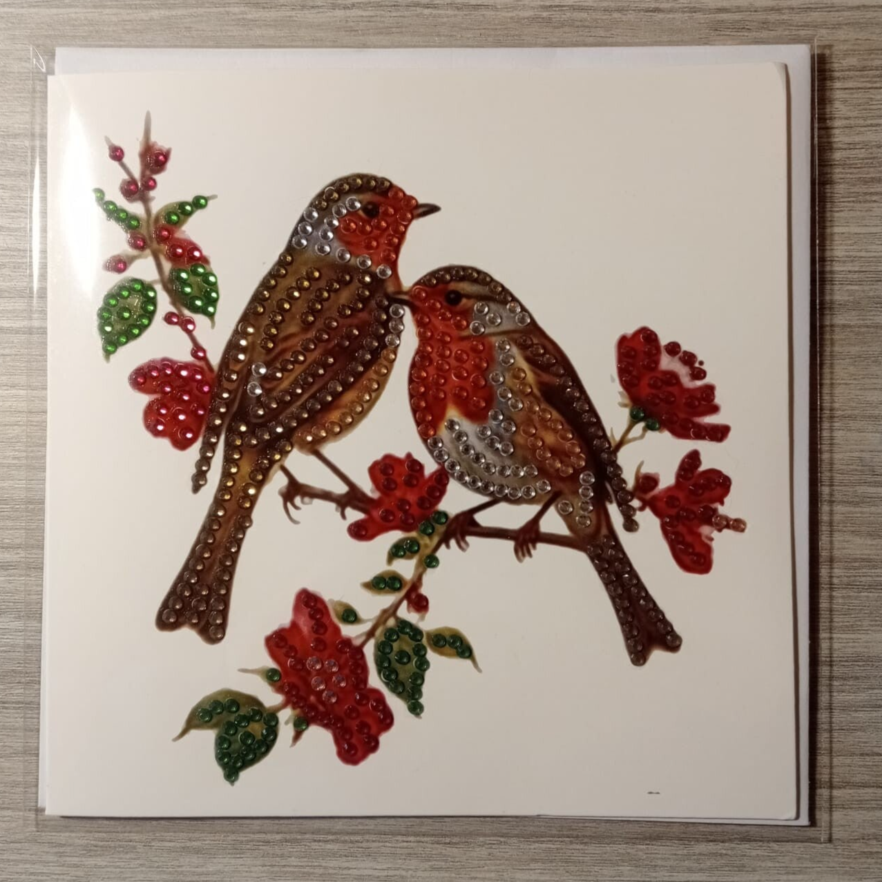 Dubbele Wenskaart + envelop (handgemaakt)
