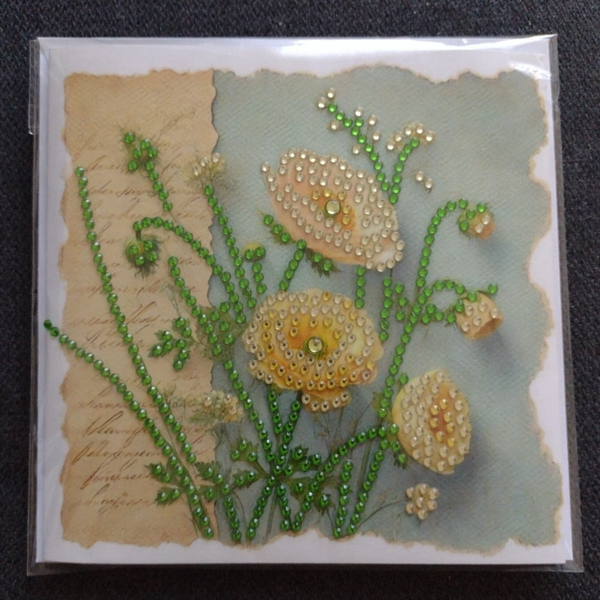 Dubbele Wenskaart + envelop (handgemaakt)