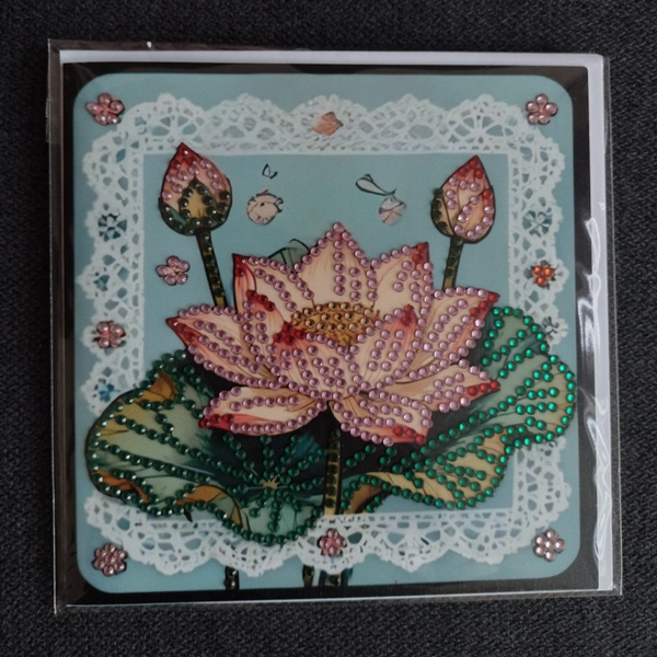 Dubbele Wenskaart + envelop (handgemaakt)