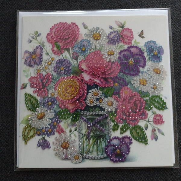 Dubbele Wenskaart + envelop (handgemaakt)