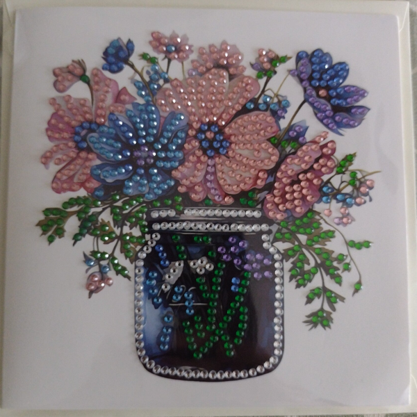 193. Dubbele Wenskaart + envelop (handgemaakt)