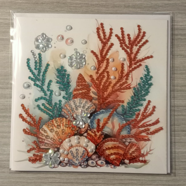 Dubbele Wenskaart + envelop (handgemaakt)