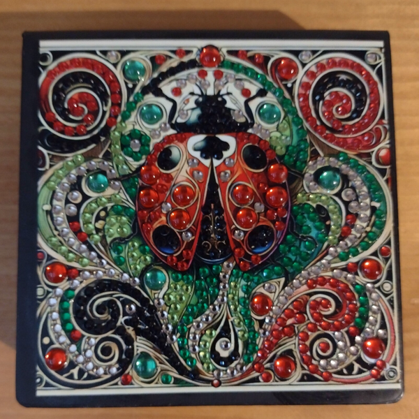 Memoblokje met pen "lieveheersbeestje"