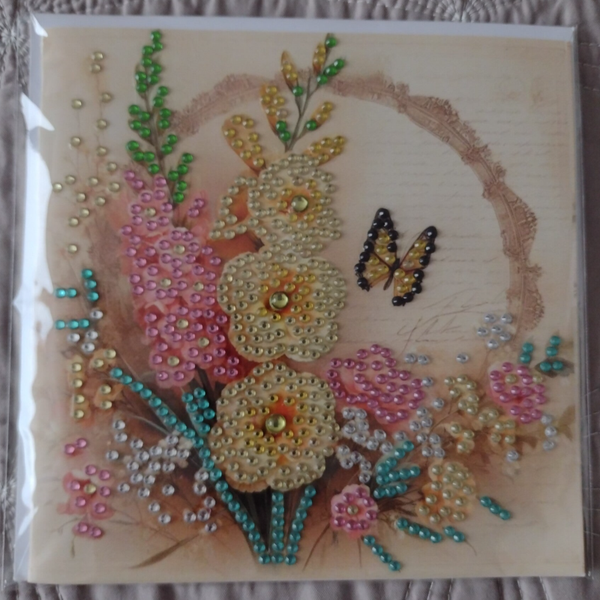 Dubbele Wenskaart + envelop (handgemaakt)