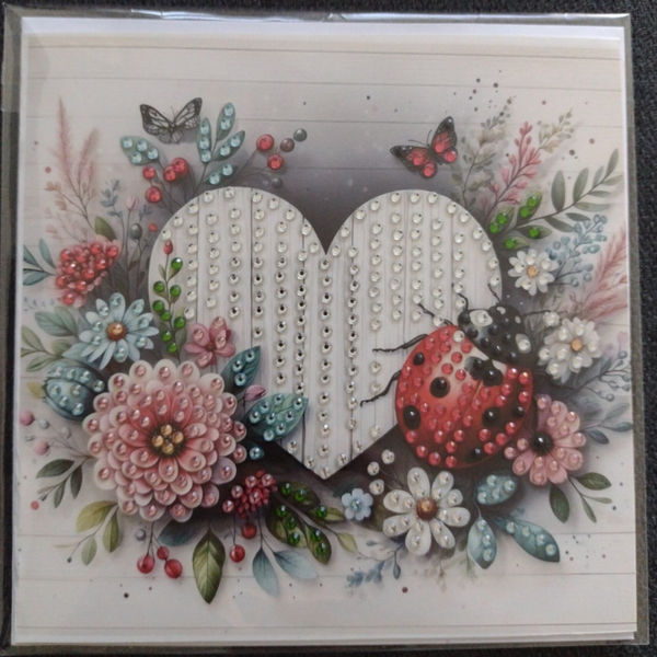 Dubbele Wenskaart + envelop (handgemaakt)