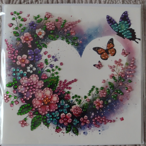 Dubbele Wenskaart + envelop (handgemaakt)