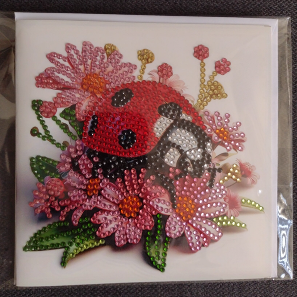 97. Dubbele Wenskaart + envelop (handgemaakt)