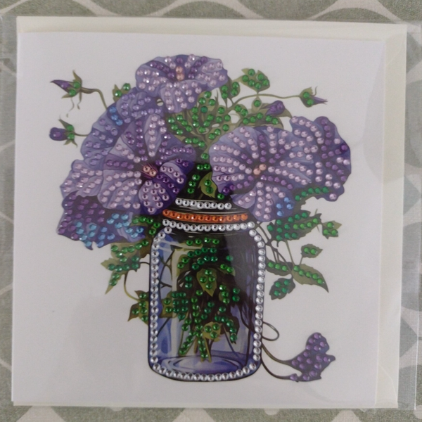 219. Dubbele Wenskaart + envelop (handgemaakt)