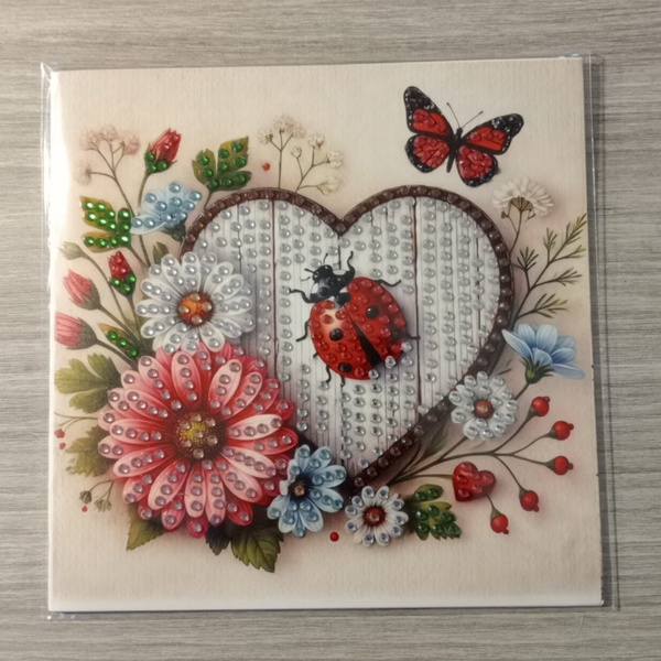 Dubbele Wenskaart + envelop (handgemaakt)