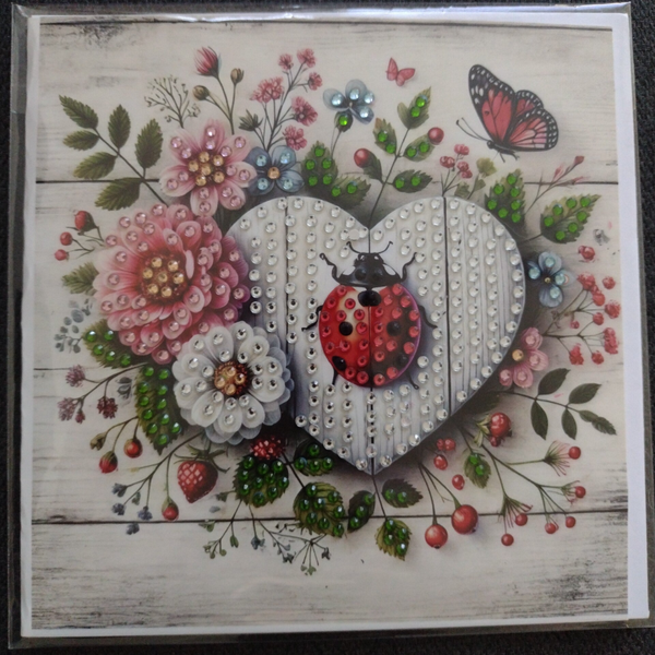 Dubbele Wenskaart + envelop (handgemaakt)