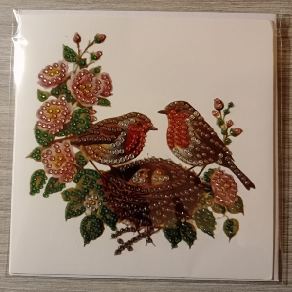 Dubbele Wenskaart + envelop (handgemaakt)