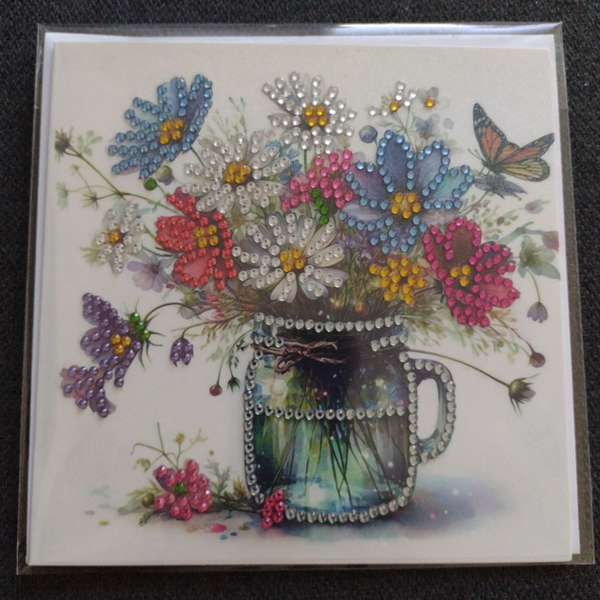 Dubbele Wenskaart + envelop (handgemaakt)