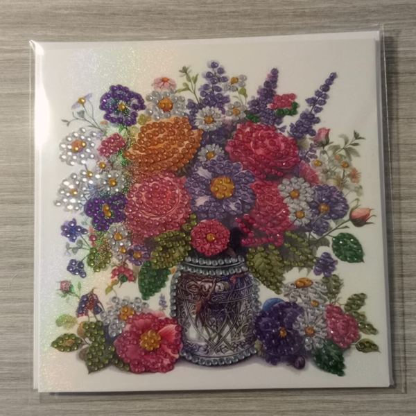 Dubbele Wenskaart + envelop (handgemaakt)