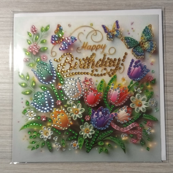 Dubbele Wenskaart + envelop (handgemaakt)