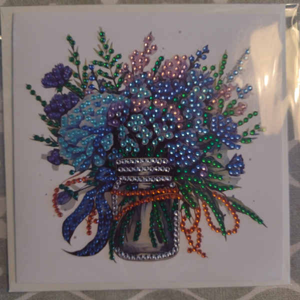 222. Dubbele Wenskaart + envelop (handgemaakt)