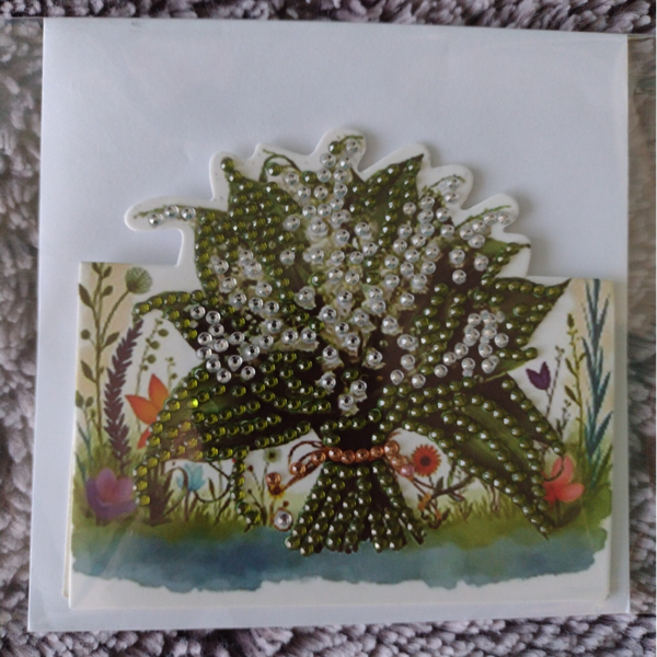 Dubbele Wenskaart + envelop (handgemaakt)