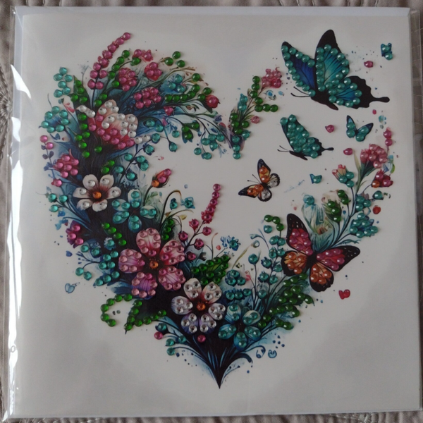 Dubbele Wenskaart + envelop (handgemaakt)