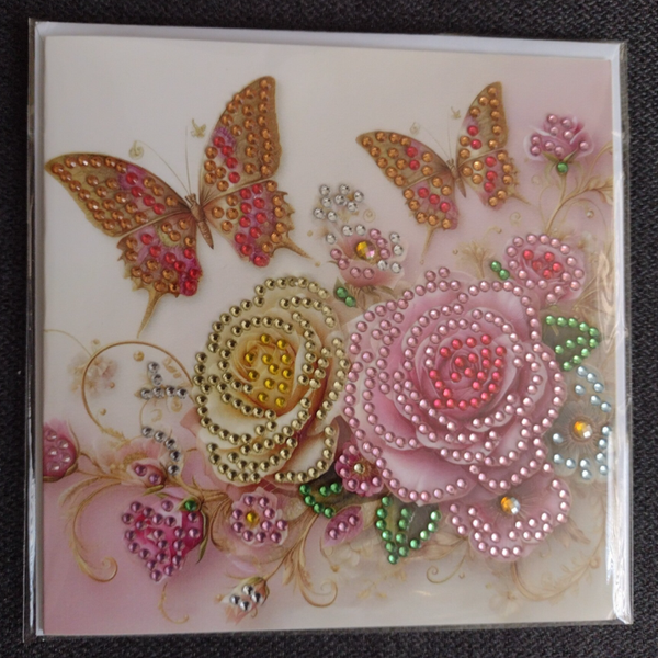 Dubbele Wenskaart + envelop (handgemaakt)