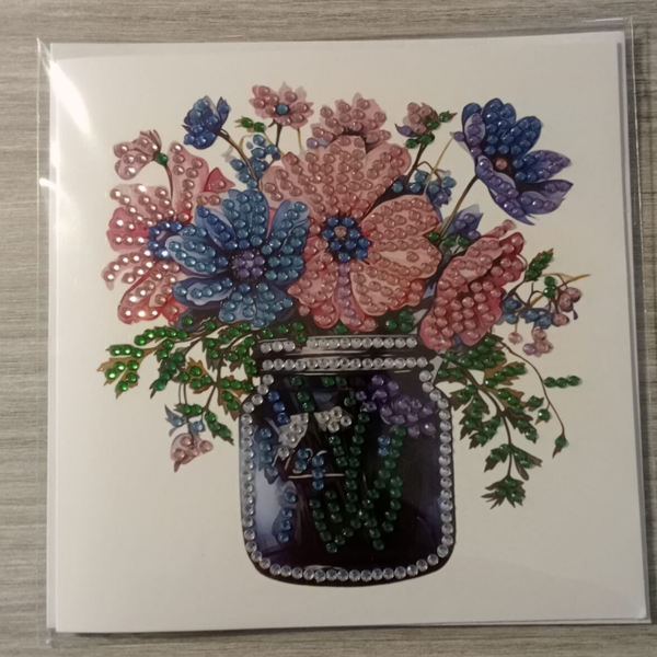 Dubbele Wenskaart + envelop (handgemaakt)