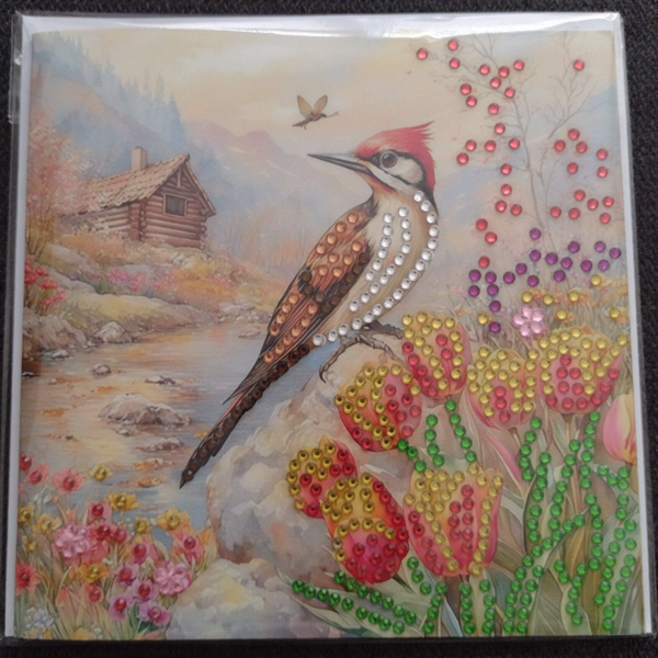 174. Dubbele Wenskaart + envelop (handgemaakt)