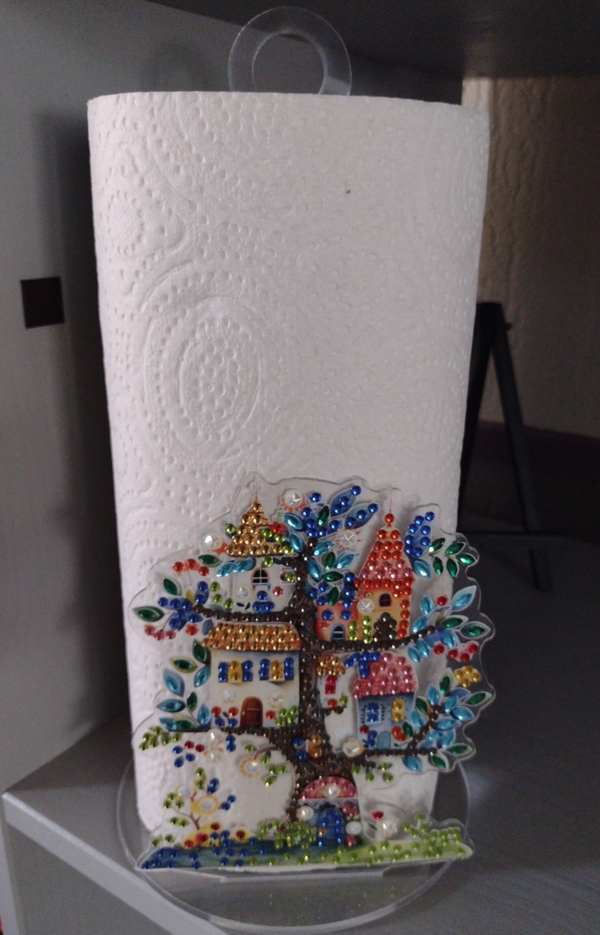 Keukenrol houder "huisjes"