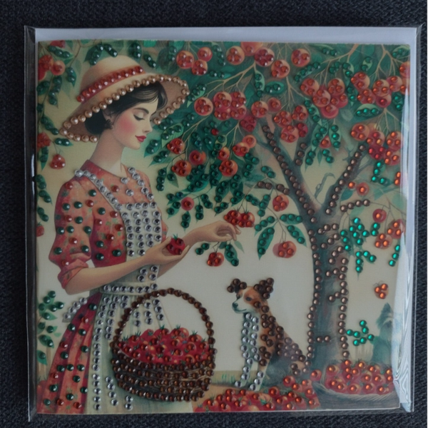 Dubbele Wenskaart + envelop (handgemaakt)