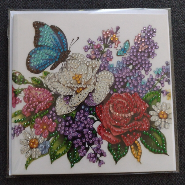 Dubbele Wenskaart + envelop (handgemaakt)