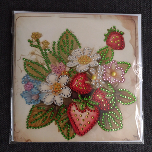 Dubbele Wenskaart + envelop (handgemaakt)