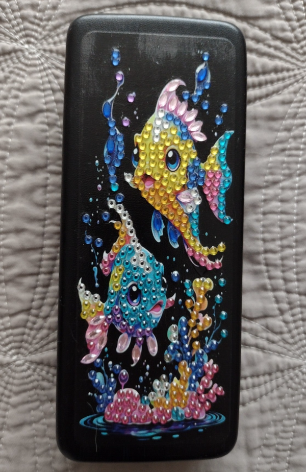 Brillendoosje (motief vissen)