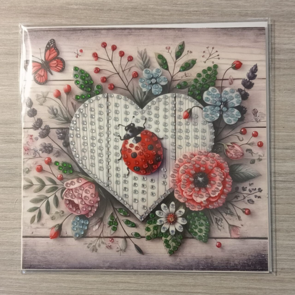 Dubbele Wenskaart + envelop (handgemaakt)