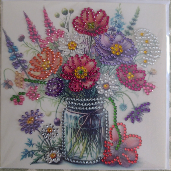 277. Dubbele Wenskaart + envelop (handgemaakt)