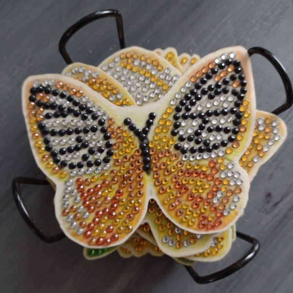 Onderzetters 10stuks (vlinder/zonnebloem)