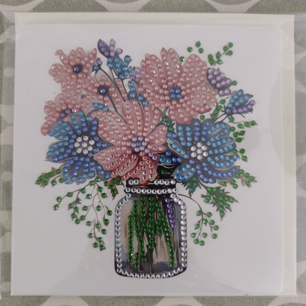 221. Dubbele Wenskaart + envelop (handgemaakt)