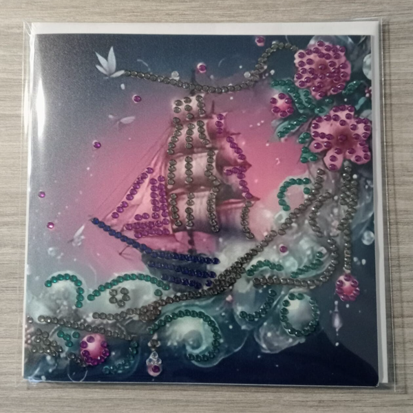 Dubbele Wenskaart + envelop (handgemaakt)