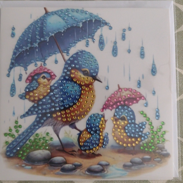 228. Dubbele Wenskaart + envelop (handgemaakt)
