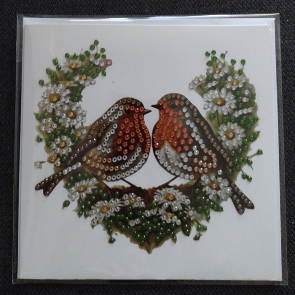 Dubbele Wenskaart + envelop (handgemaakt)