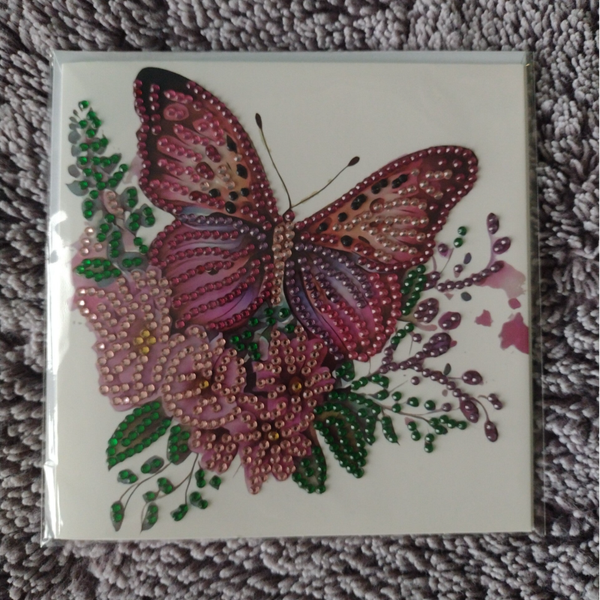 Dubbele Wenskaart + envelop (handgemaakt)