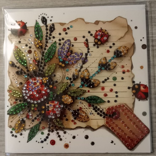 Dubbele Wenskaart + envelop (handgemaakt)
